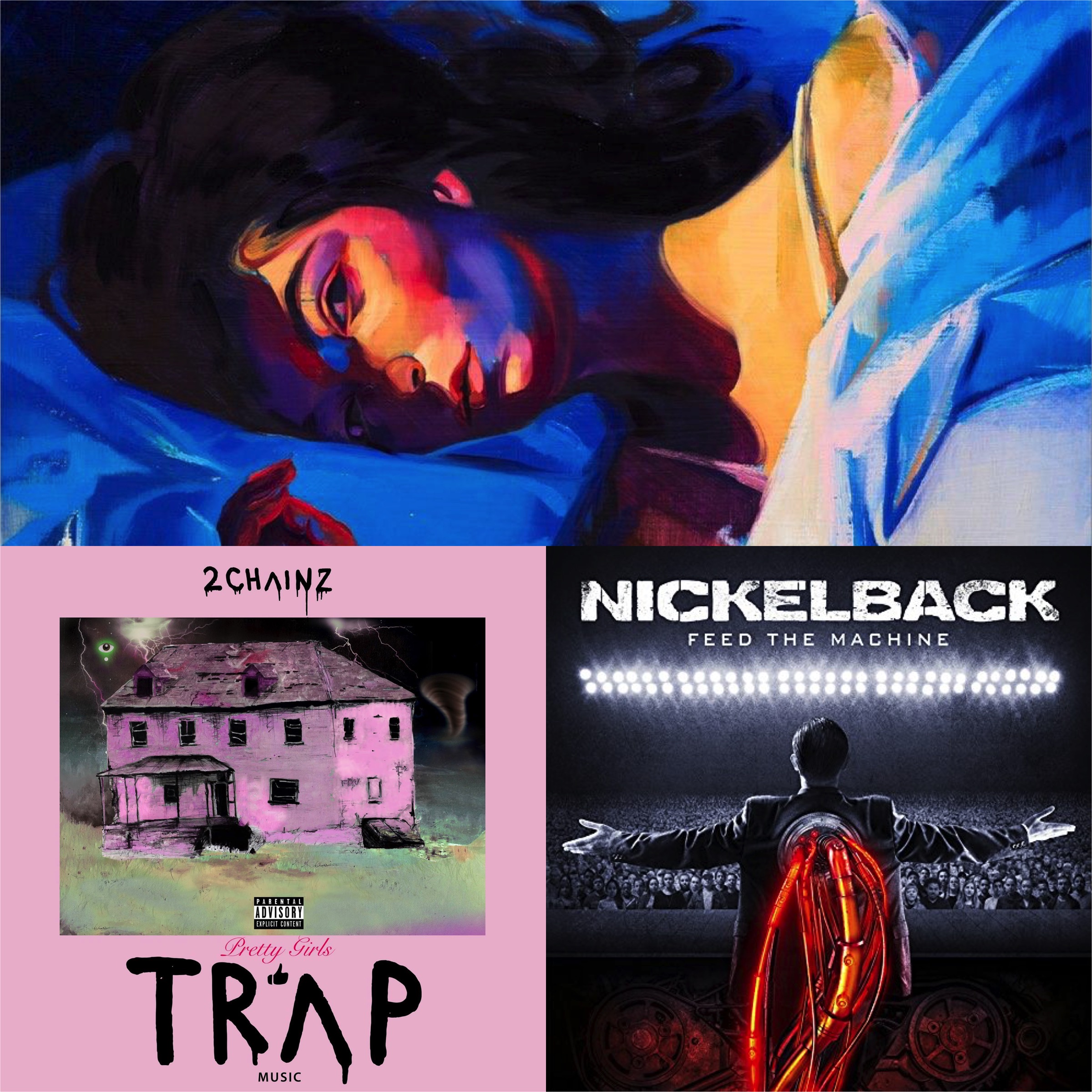 Lorde, 2 Chainz, Nickelback © Republic, Def Jam, Epic