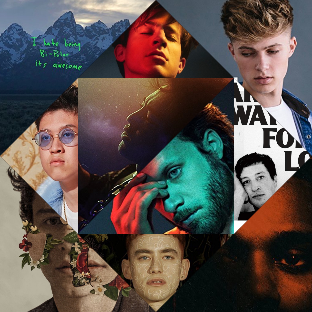 11 Personal Songs Performed by Male Artists [Photo Credits: 88rising, Atlantic, Dead Oceans, Def Jam, EMPIRE, GOOD, Island, Polydor, Republic, Sub Pop, Virgin]