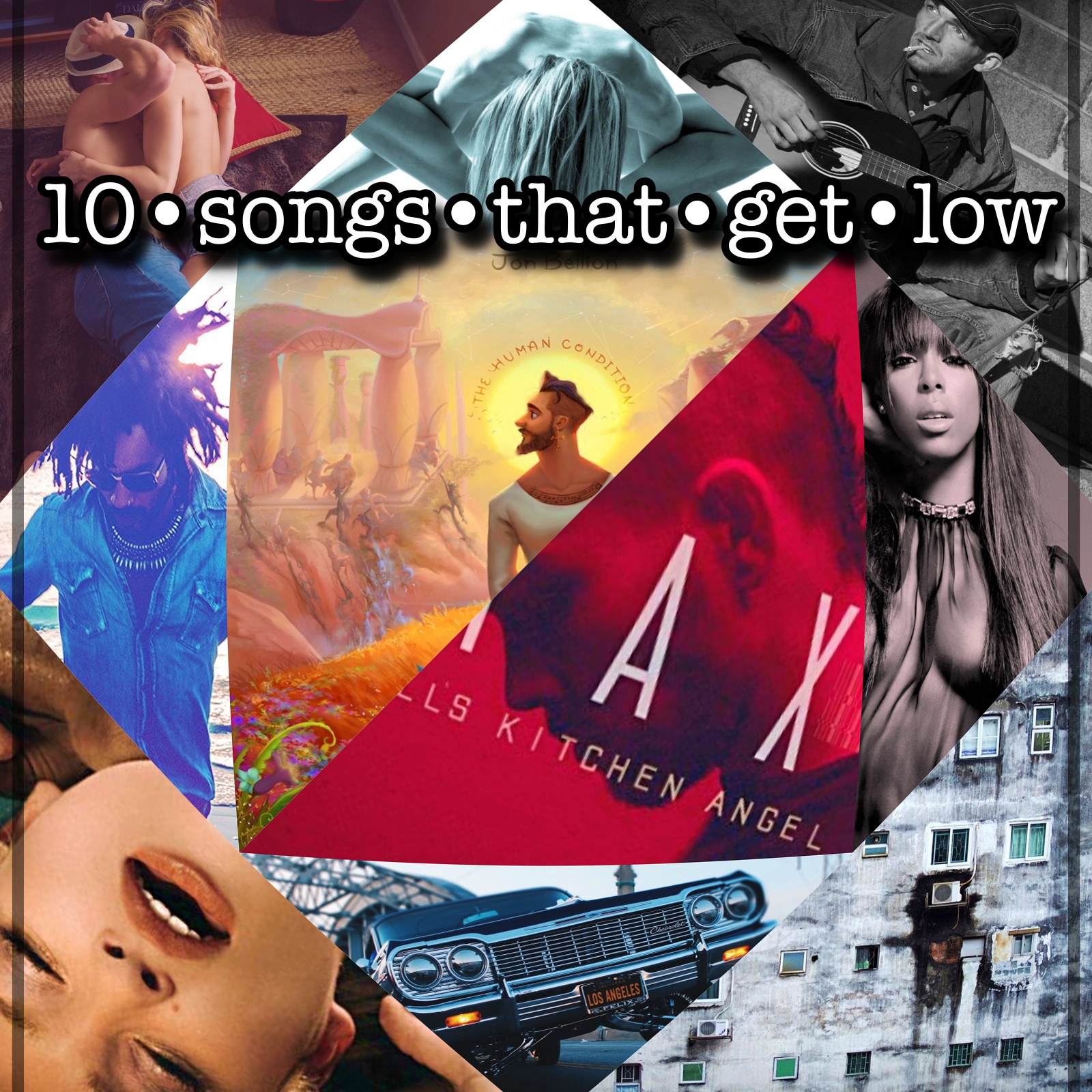 10 Songs That Get LOW [Photo Credits: BMG Rights Management, Capitol, Pixabay, RCA, Republic, Sony]