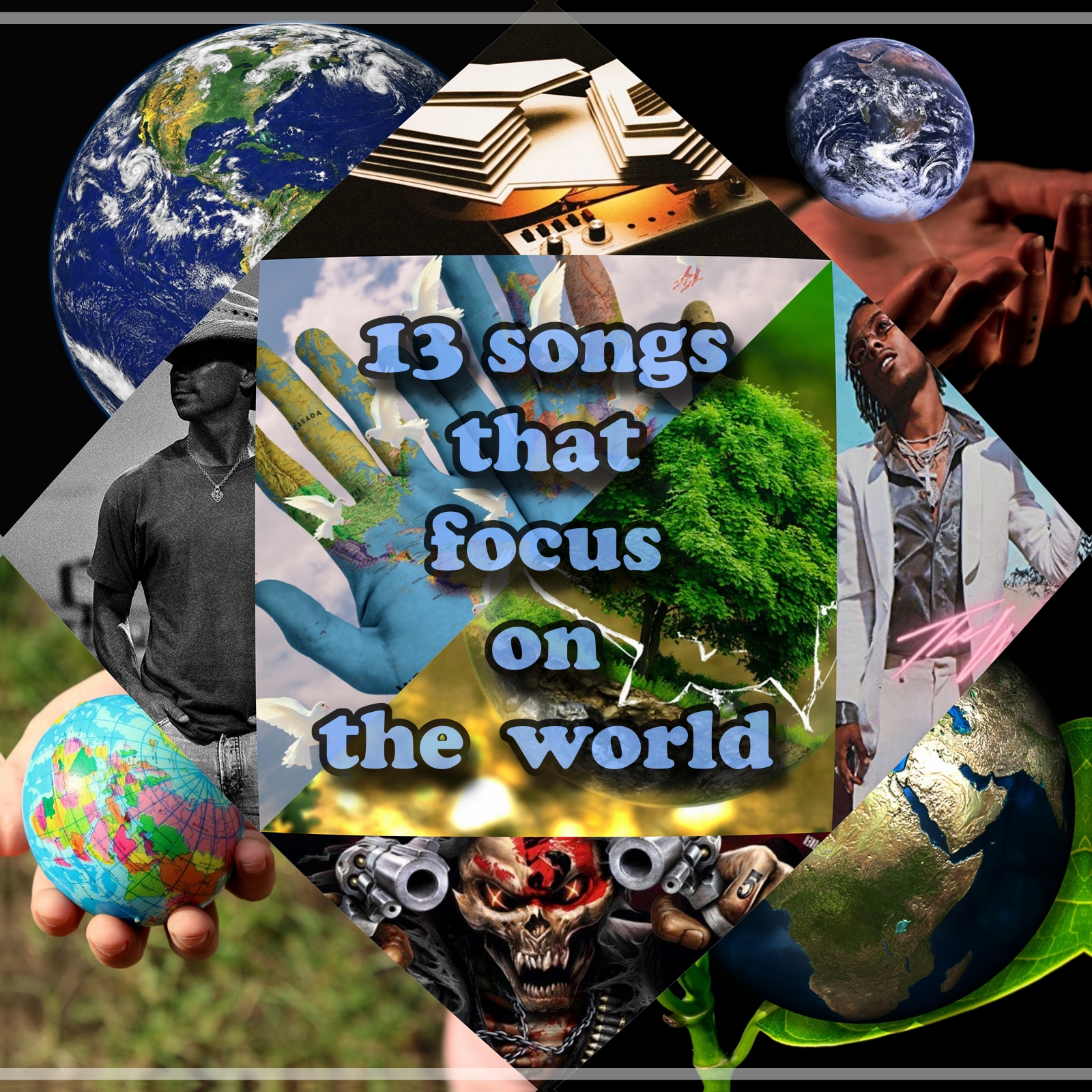 13 Songs That Focus on the World [Photo Credits: Domino, Interscope, Prospect Park, Sony Nashville]