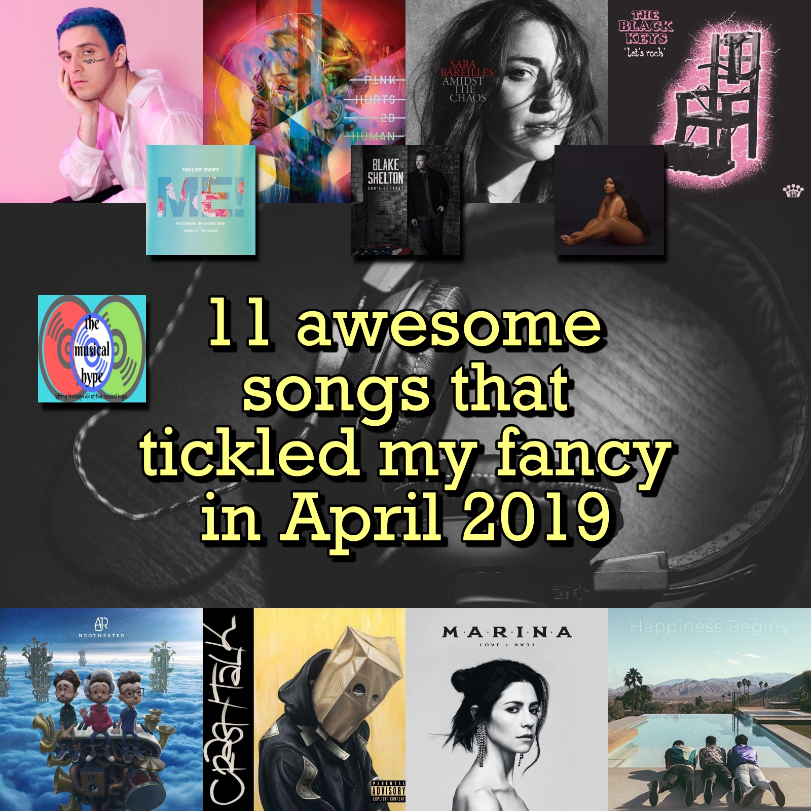 11 Awesome Songs That Tickled My Fancy in April 2019 [Photo Credits: Atlantic UK, Big Machine, BMG Rights Management, Epic, Interscope, Jonas Brothers Recording LLC / Republic, Lauv, Nice Life / Atlantic, Nonesuch, Pixabay, RCA, Ten Point Productions Inc / Warner Bros.]