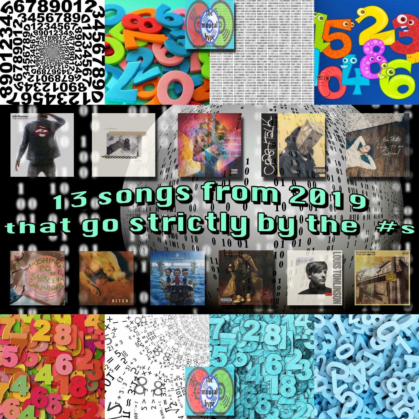 13 Songs from 2019 That Go Strictly by the Numbers [Photo Credits: 78 Productions Limited / Simco Limited / Sony Music, Aftermath / 12 Tone Music, Atlantic, BMG Rights Management, Def Jam, Hollywood, Interscope, Interscope, Pexels, Pixabay, RCA, RECORDS LLC / Columbia]