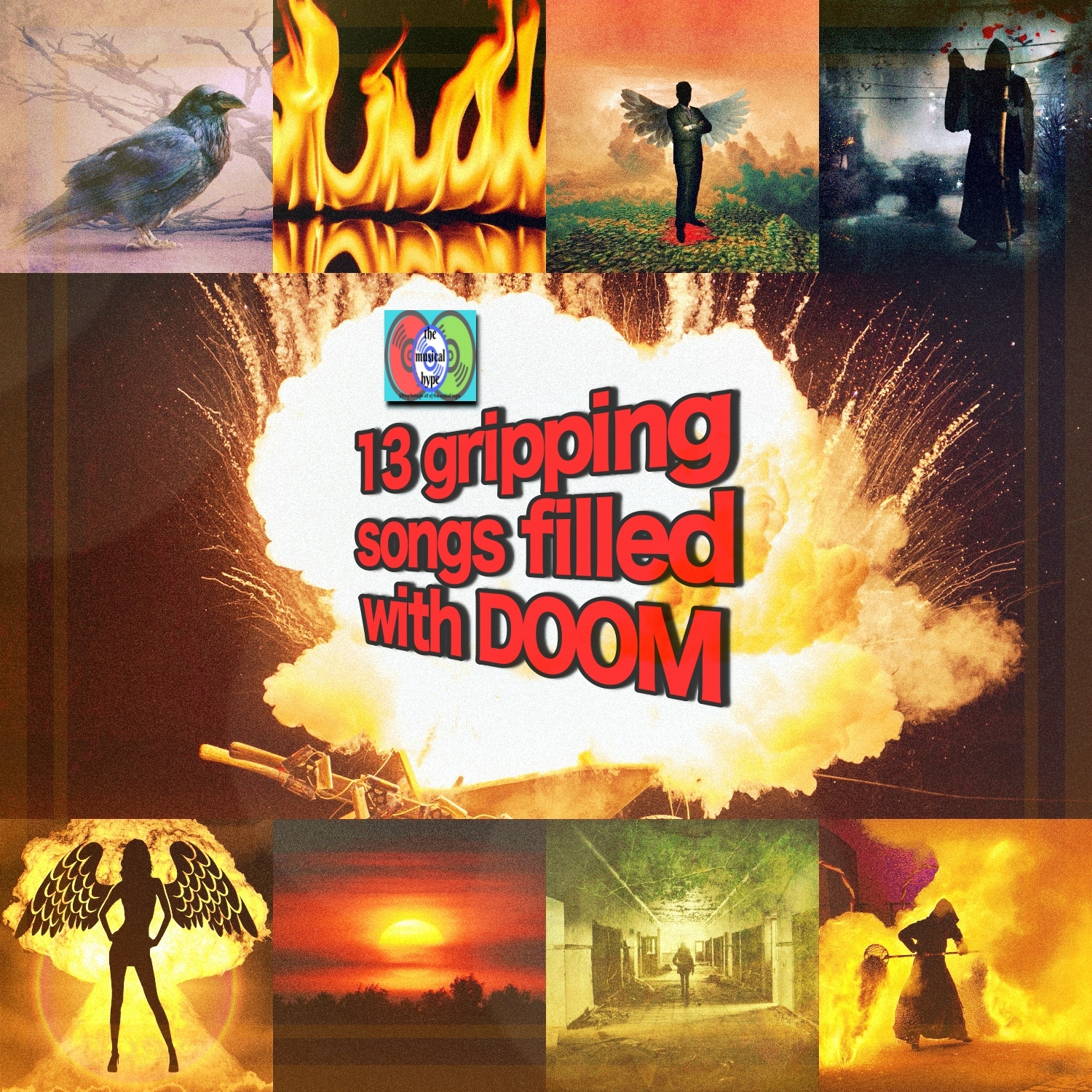 13 GRIPPING SONGS FILLED WITH DOOM [Photo Credits: Brent Faulkner, The Musical Hype, Pixabay]