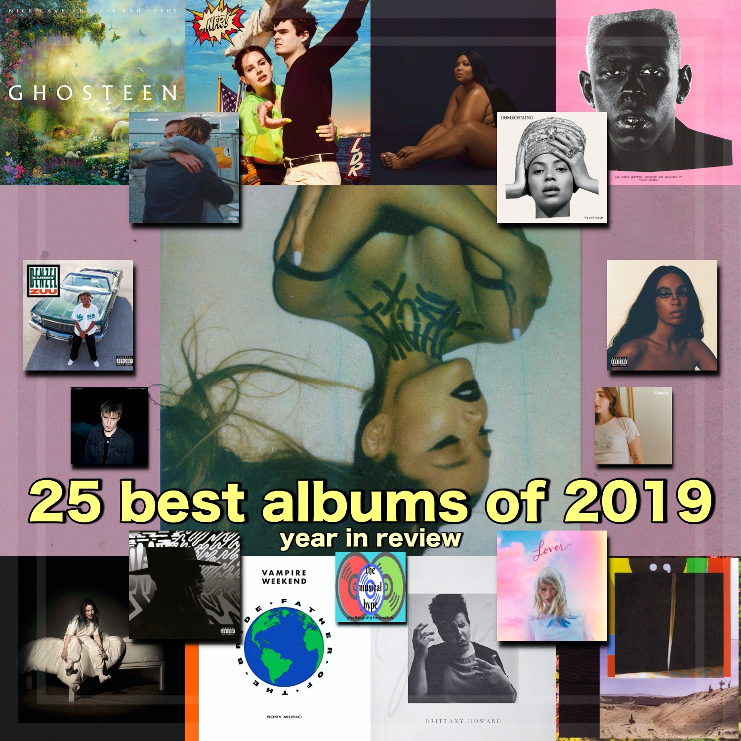 25 Best Albums of 2019 | Year in Review [Photo Credits: 4AD, Atlantic, ATO, Brent Faulkner, Capitol, Columbia, Epic, Fader, Ghosteen Ltd., Interscope, Jagjaguwar, Loma Vista, The Musical Hype, Polydor, RCA, Republic, Roadrunner, Sony]