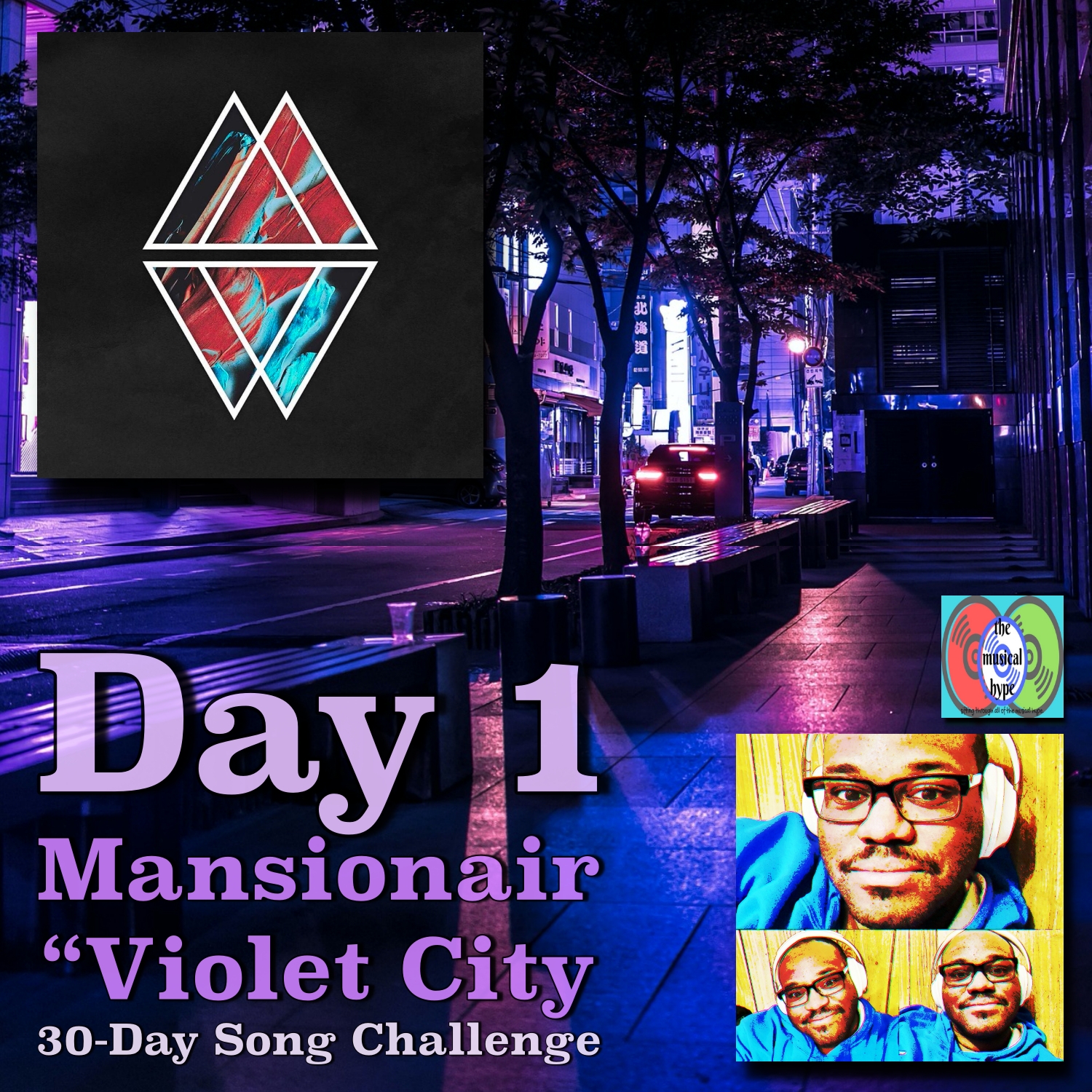 Day 1: Mansionair, “Violet City” (30-Day Song Challenge) [Photo Credits: Brent Faulkner, Glassnote, The Musical Hype, Pixabay]