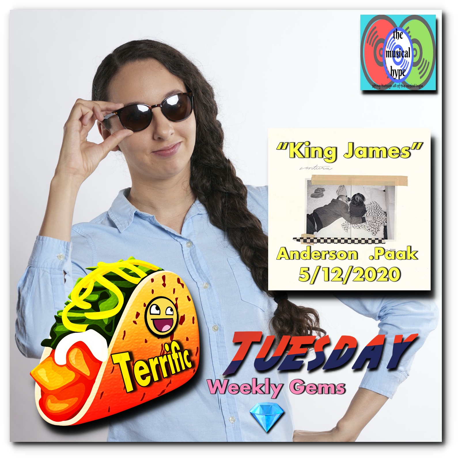 Anderson .Paak, “King James” | Terrific Tuesday 💎 [Photo Credits: 12 Tone Music, Aftermath, AnnaliseArt, Atlantic, Brent Faulkner, The Musical Hype, OpenClipart-Vectors, Pixabay, Robin Higgins, taniarose]