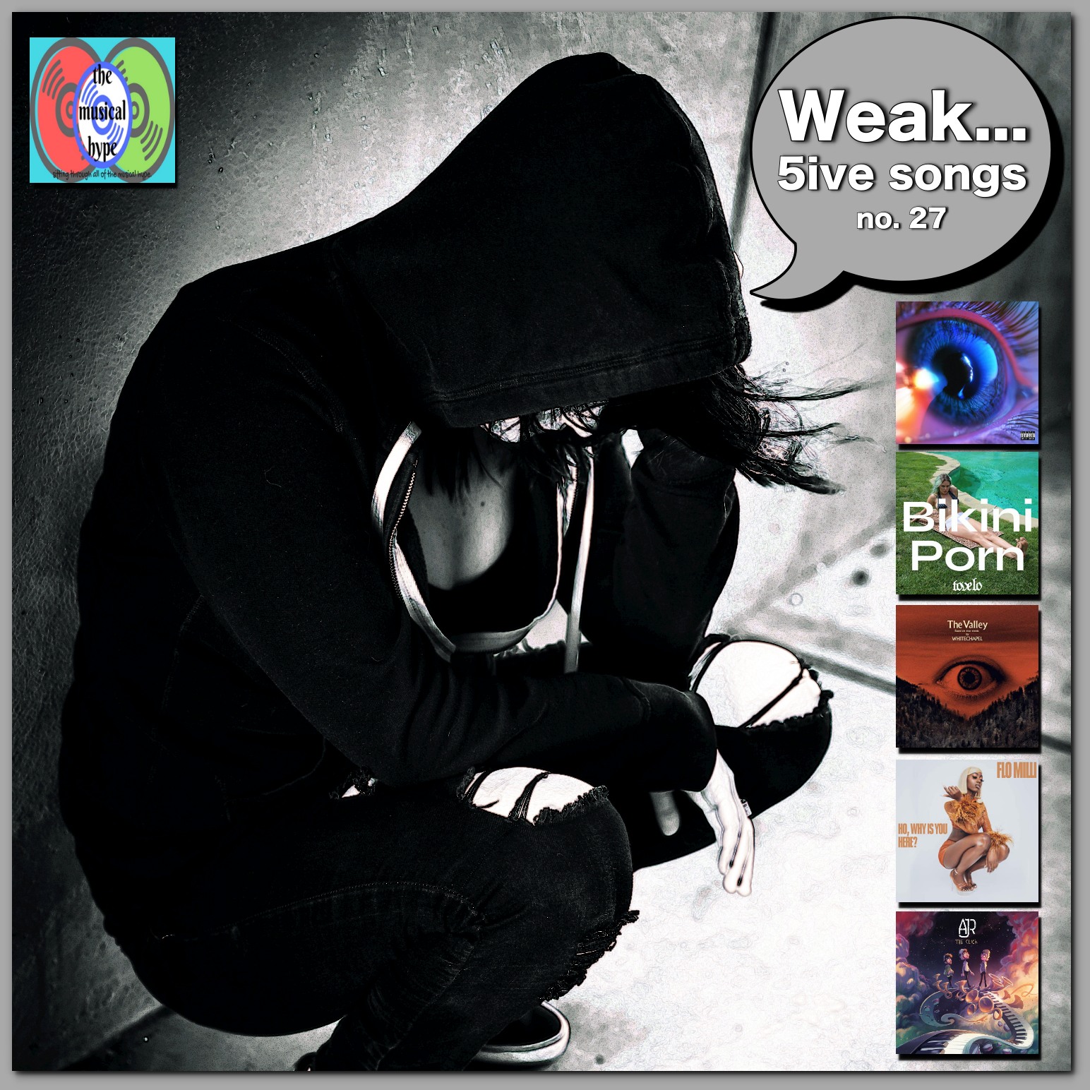 Weak: 5ive Songs No. 27 [Photo Credits: BMG Rights Management, Brent Faulkner, Flo Milli, Metal Blade, The Musical Hype, Republic, Universal Music AB, Unsplash, XO]