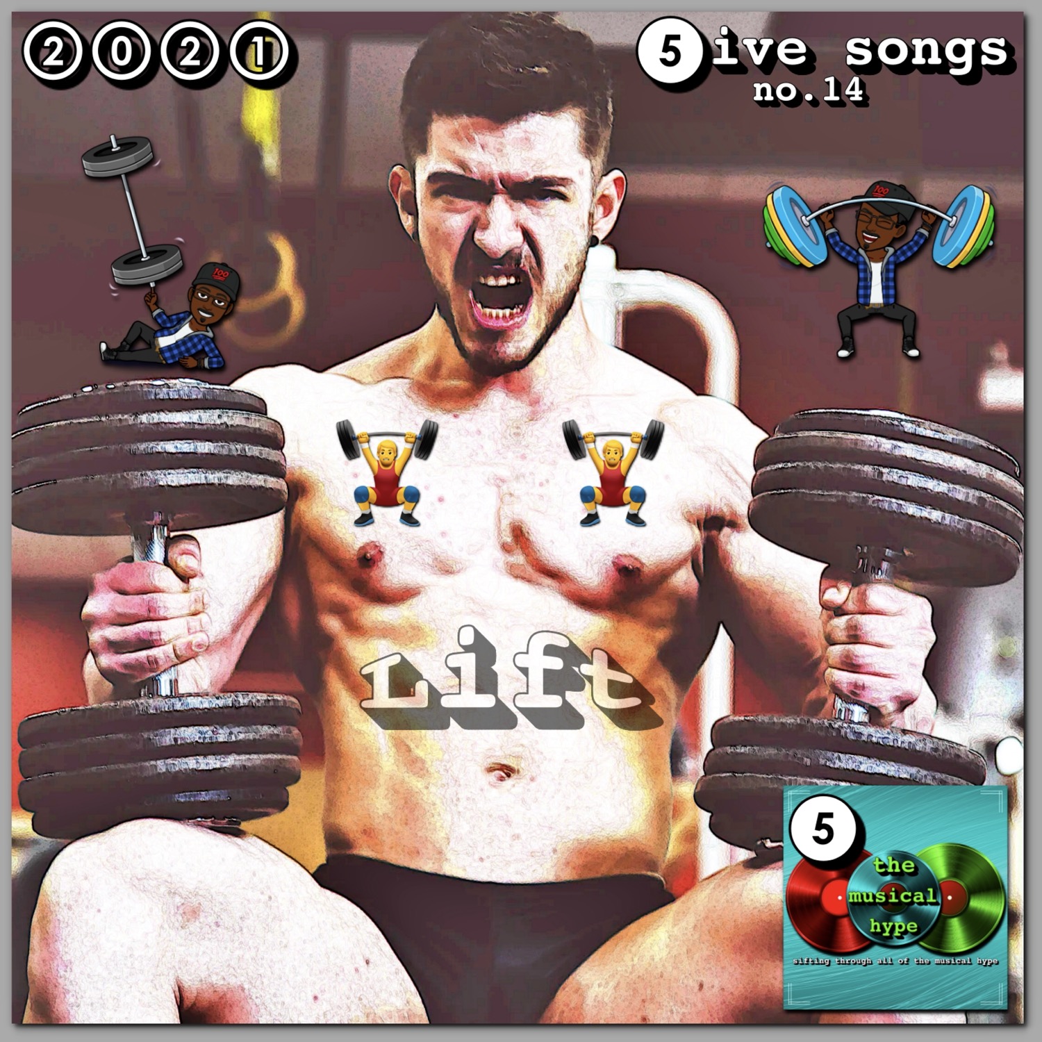 Lift 🏋: 5ive Songs No. 14 (2021) [📷: Alora Griffiths on Unsplash, Brent Faulkner, The Musical Hype]