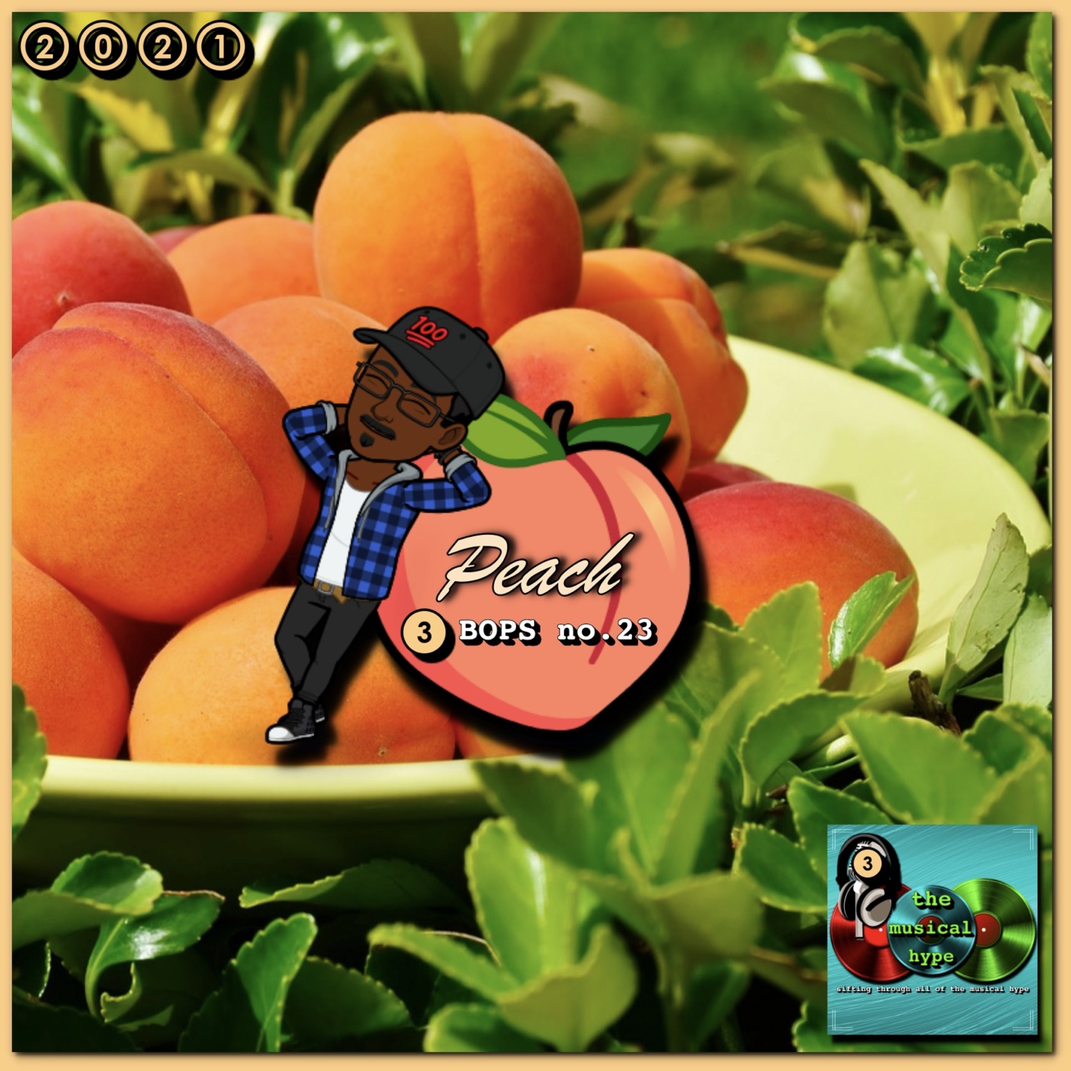 Peach 🍑: 3BOPS No. 23 (2021) [📷: Brent Faulkner, The Musical Hype, RitaE from Pixabay]