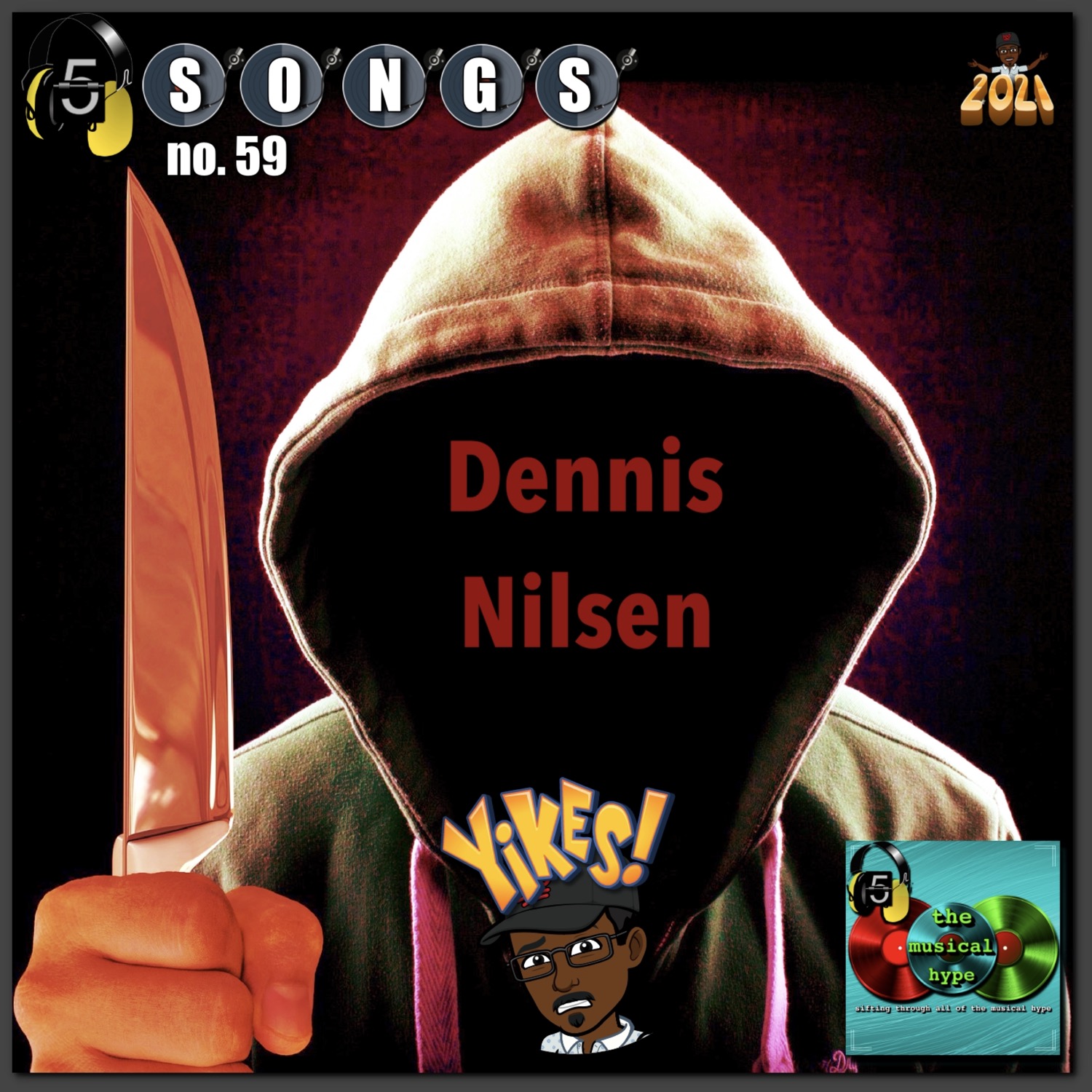 Dennis Nilsen: 5ive Songs No. 59 (2021) [📷: Brent Faulkner, Clovis Cheminot, The Musical Hype, OpenClipart-Vectors, Pixabay,  Tumisu from Pixabay]