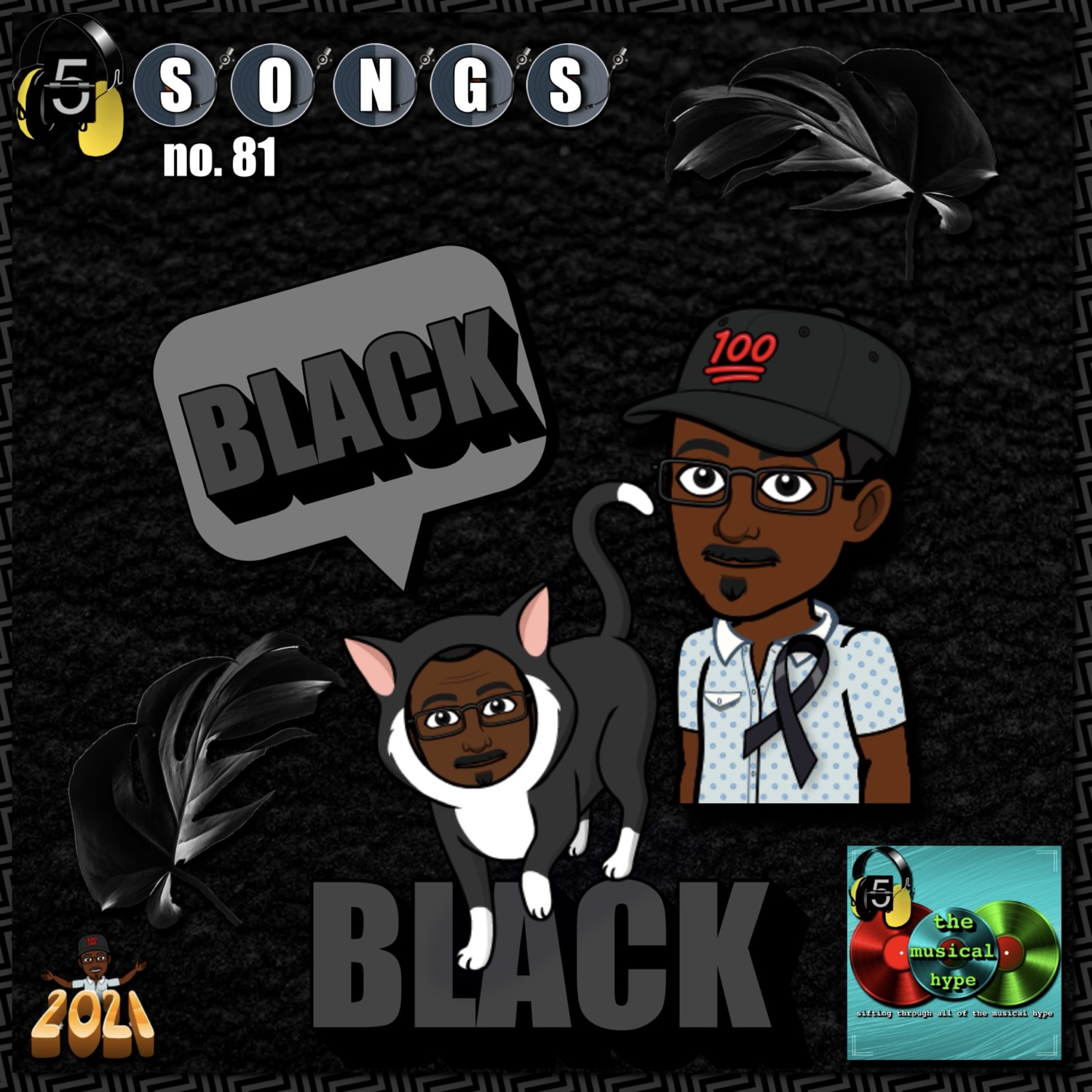 Black: 5ive Songs No. 81 (2021) [📷: Brent Faulkner, Clovis Cheminot, Mathias P.R. Reding, The Musical Hype, OpenClipart-Vectors, Pixabay, Unsplash, Yusuf Evli]