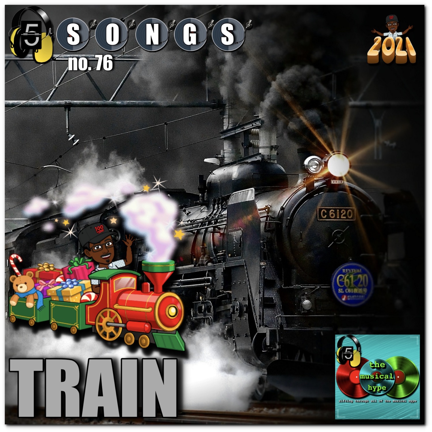 Train 🚂: 5ive Songs No. 76 (2021) [📷: Brent Faulkner, Brigitte makes custom works from your photos, thanks a lot from Pixabay, Clovis Cheminot, The Musical Hype, OpenClipart-Vectors, Pixabay]