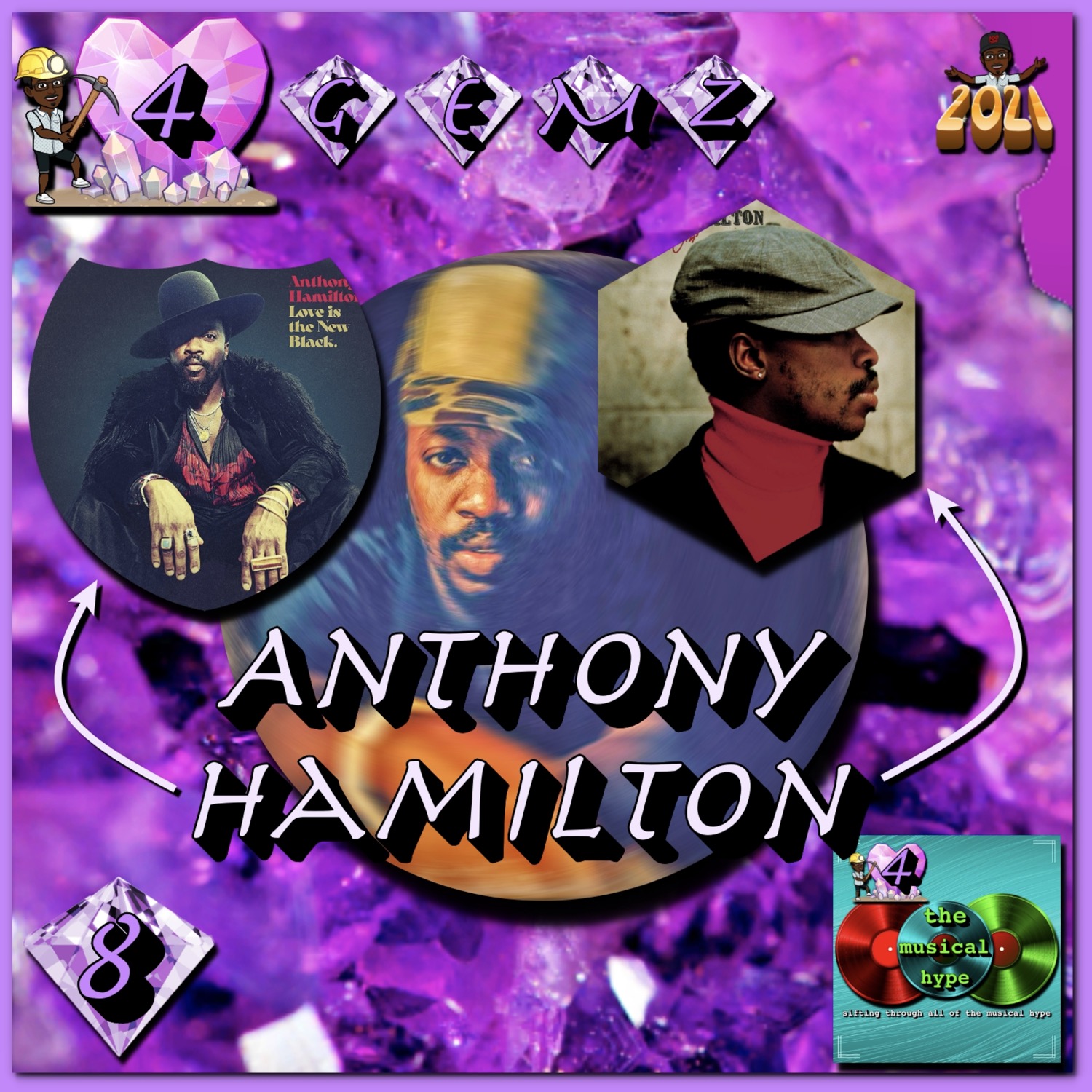 Anthony Hamilton: 4GEMZ 💎 No. 8 (2021) [📷: Arista, BMG Rights Management, Brent Faulkner, Calvin Chai, The Musical Hype, My Music Box, RCA, Unsplash]