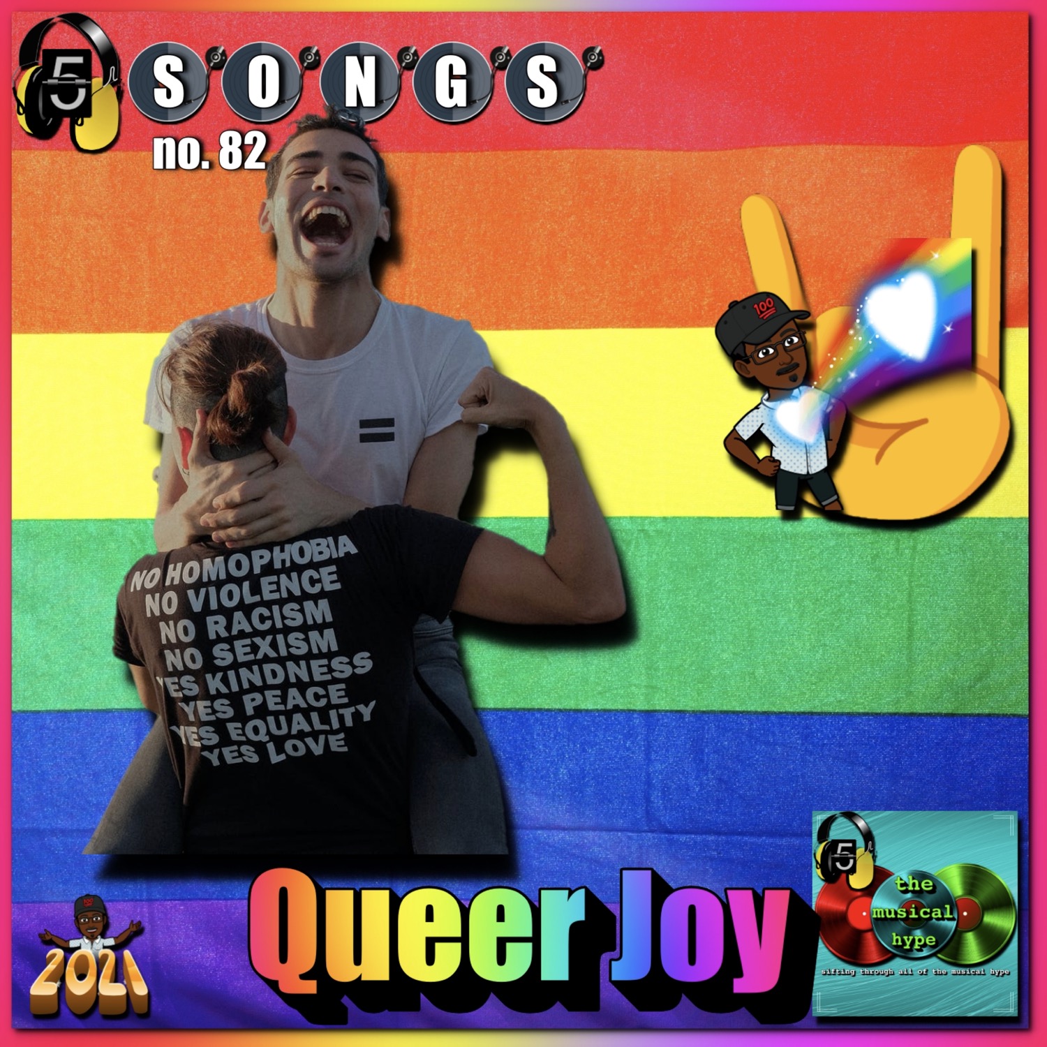 Queer Joy: 5ive Songs No. 82 (2021) [📷: Brent Faulkner, Clovis Cheminot, Ece AK, The Musical Hype, OpenClipart-Vectors, Pexels, Pixabay, Sharon McCutcheon]