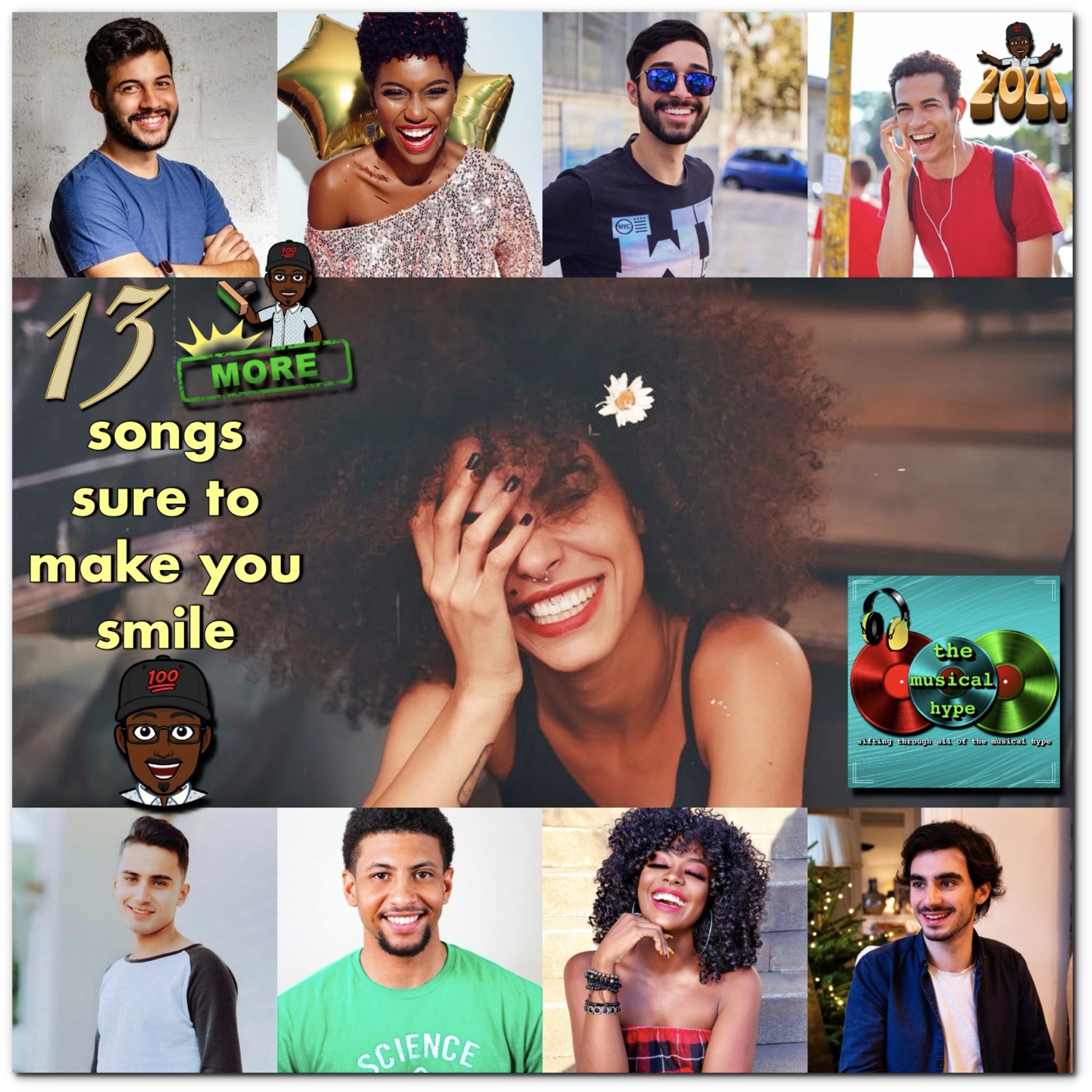 🎧 13 More Songs Sure to Make You Smile [📷: Adrienne Andersen, Andrea Piacquadio, Atef Khaled, Brent Faulkner, Italo Melo, Justin Shaifer, luizclas, Marin Tulard, The Musical Hype, Pexels, Vinicius Altava]