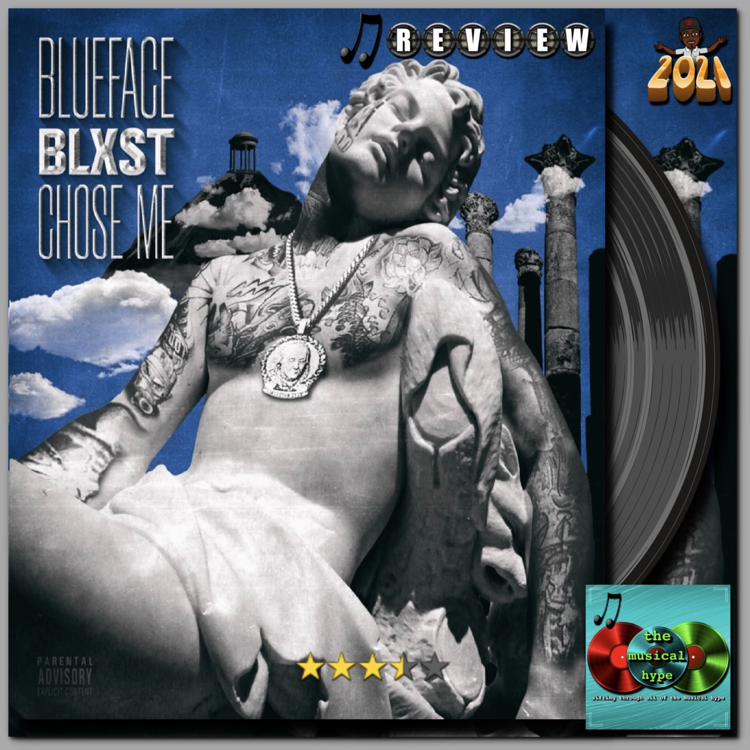 Blueface & Blxst, “Chose Me” [📷: 100 Ent. & MNRK Records LP, Brent Faulkner, The Musical Hype, OpenClipart-Vectors from Pixabay]