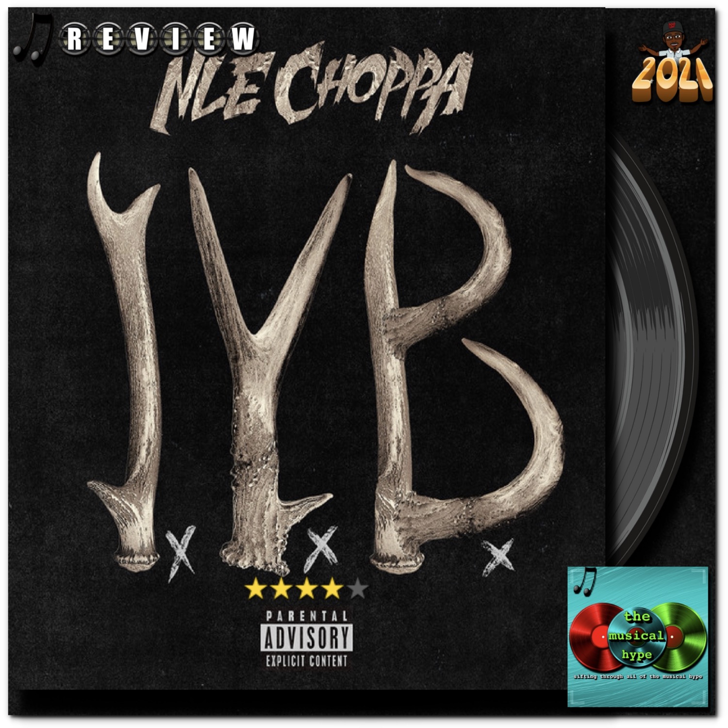 NLE Choppa,"I.Y.B." [📷: Brent Faulkner, The Musical Hype, OpenClipart-Vectors from Pixabay, Warner]