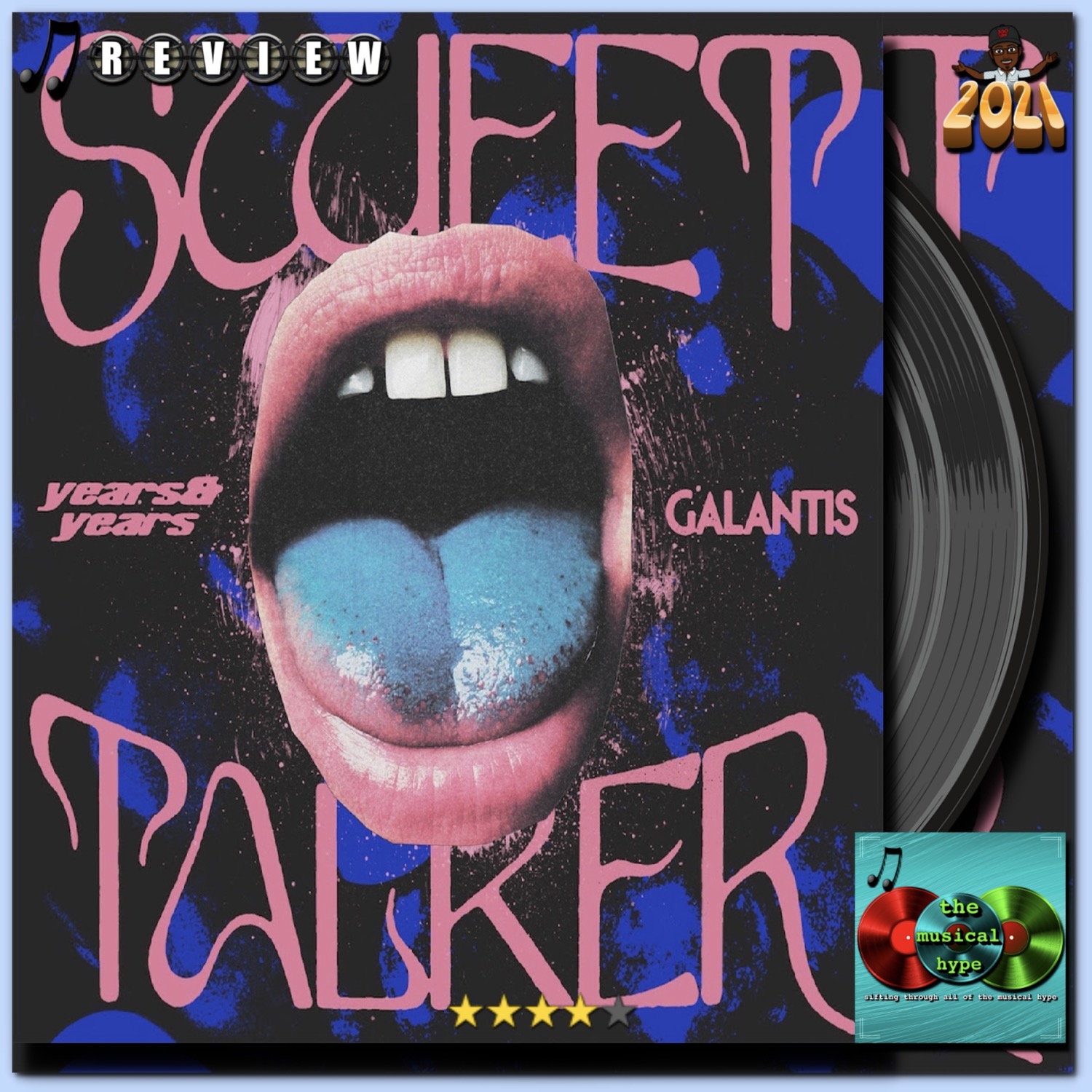 Years & Years & Galantis, “Sweet Talker” [📷: Brent Faulkner, The Musical Hype, OpenClipart-Vectors from Pixabay, Polydor]