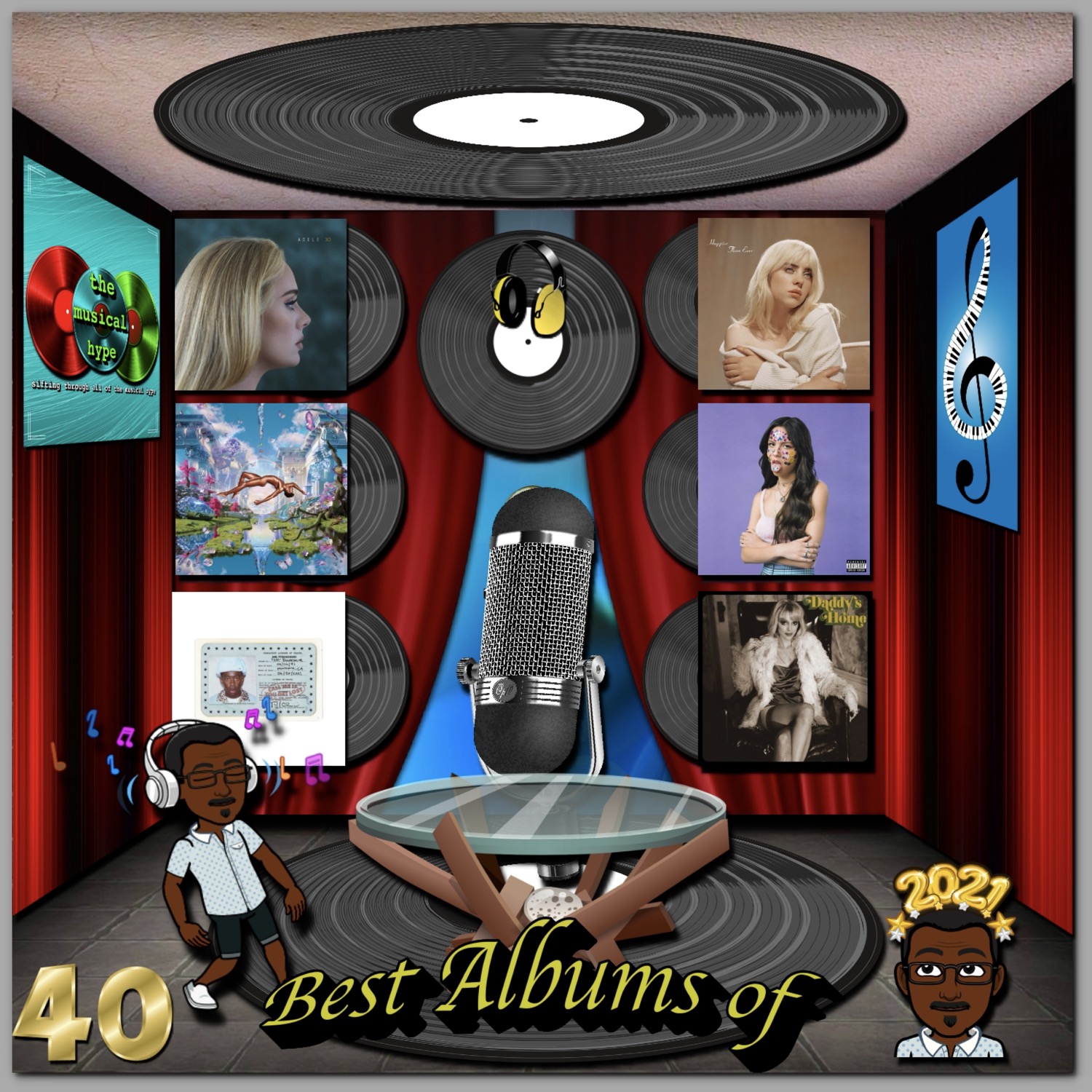 🎧 40 Best Albums of 2021 [📷: Brent Faulkner, The Musical Hype, Melted Stone, Columbia, Darkroom, Interscope, Geffen, Loma Vista, Pixabay, Gerd Altmann]