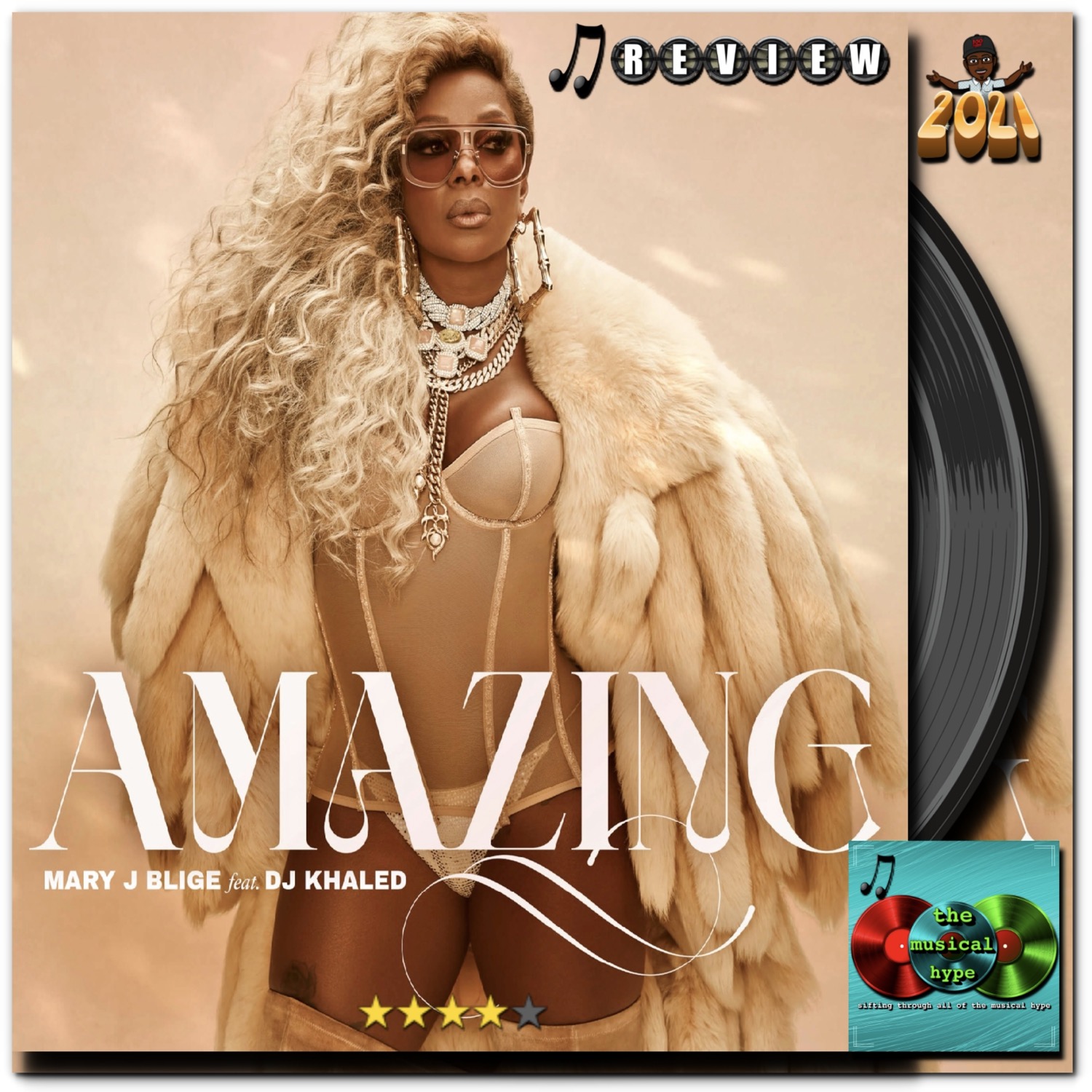 Mary J. Blige, “Amazing” (Ft. DJ Khaled) [📷: 300 Entertainment, Brent Faulkner, Mary Jane Productions Inc., The Musical Hype, OpenClipart-Vectors from Pixabay]