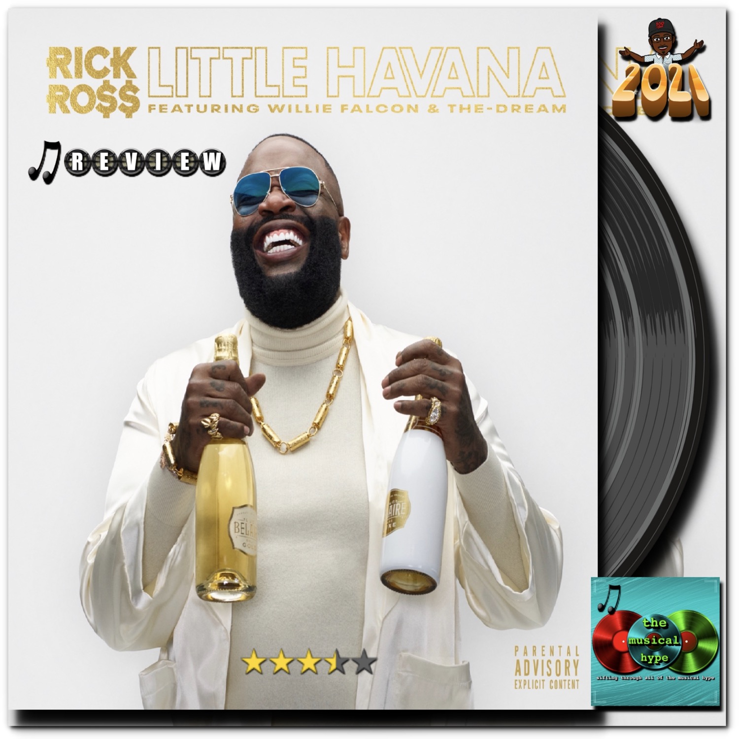 Rick Ross, “Little Havana” (Ft. Willie Falcon & The-Dream)[📷: Brent Faulkner, Epic, The Musical Hype, OpenClipart-Vectors from Pixabay]