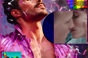Kadie Elder, First Time He Kissed a Boy: LGBTQ Bopz 🌈🎶 No. 33 (2023) [📷: Brent Faulkner/ The Musical Hype; Nordic Music Society; CatsWithGlasses, John Collins, TheQueerAI from Pixabay]