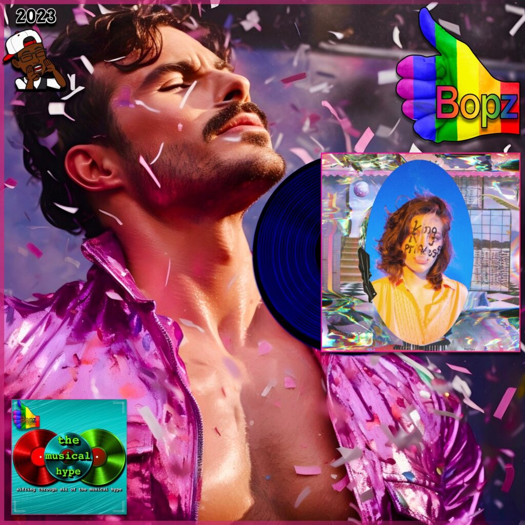 King Princess, 1950: LGBTQ Bopz 🌈🎶 No. 35 (2023) [📷: Brent Faulkner/ The Musical Hype; Zelig Music, LLC; CatsWithGlasses, John Collins, TheQueerAI from Pixabay]