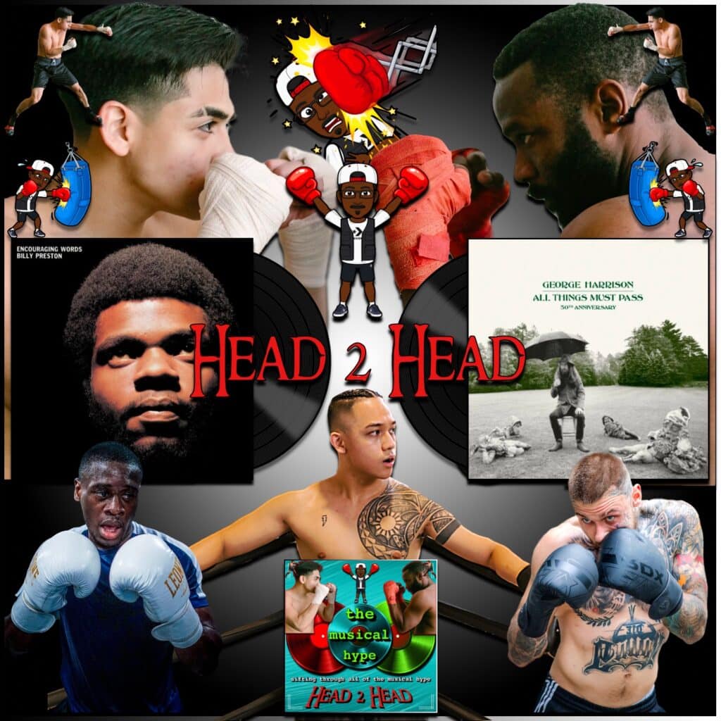 Billy Preston vs. George Harrison: Head 2 Head No. 8 (2024) [📷: Brent Faulkner / The Musical Hype; Apple Corps Ltd, G.H. Estate Limited / BMG Rights Management (US) LLC; Hernán Toro, Los Muertos Crew, RDNE Stock project, Thomas Ronveaux from Pexels]
