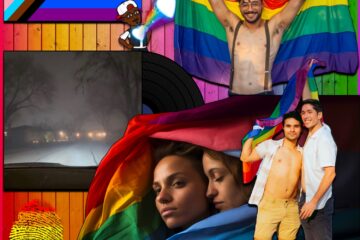 Zach Palmer & Rich, Nothing’s Embarrassing: Beaming with Pride 🏳️‍🌈 No. 17 (2024) [📷: Brent Faulkner/ The Musical Hype; Zach Palmer; Elias Souza, Los Muertos Crew from Pexels; CatsWithGlasses, Maicon Fonseca Zanco, Square Frog, Sudo from Pixabay]