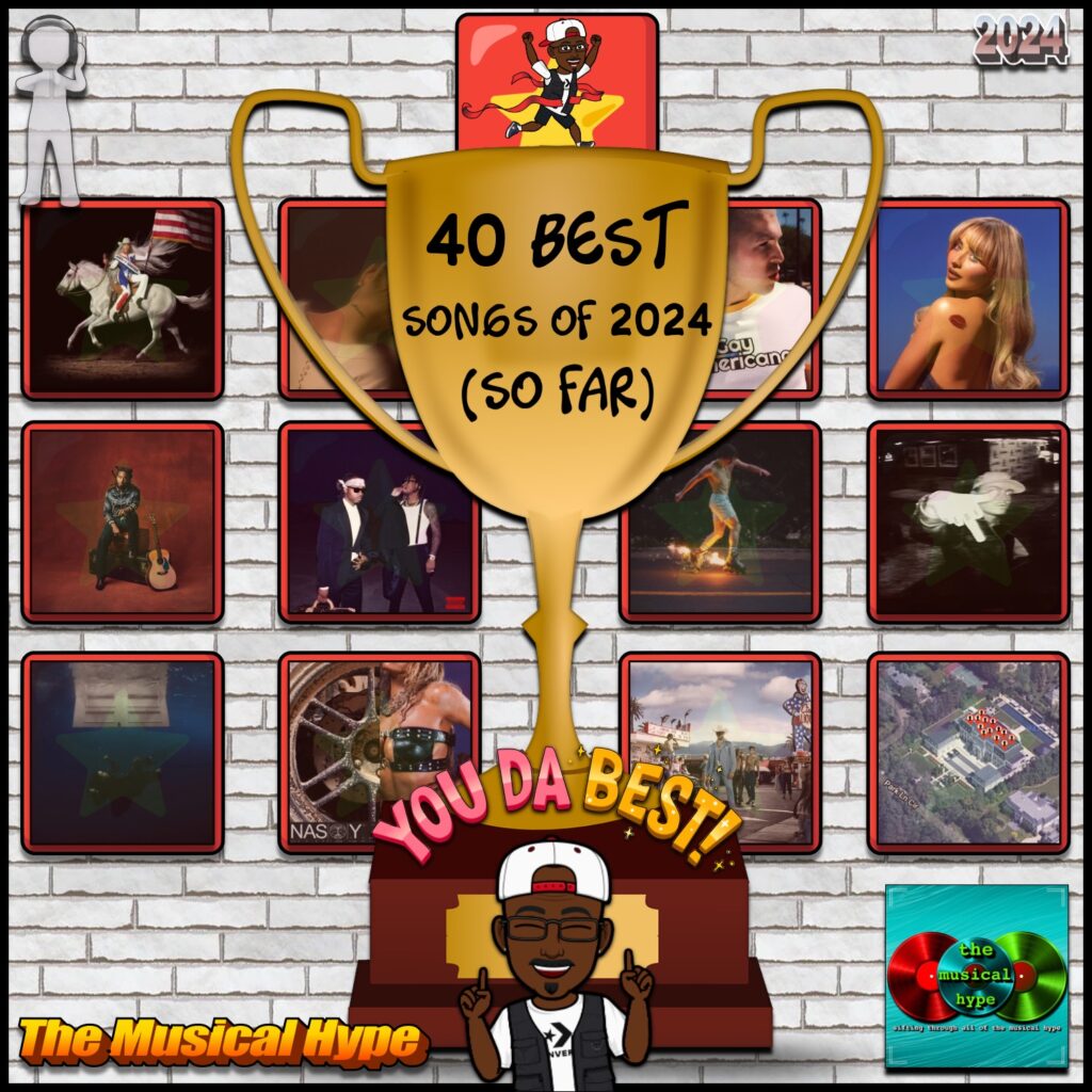 40 Best Songs of 2024 (So Far) [📷: Brent Faulkner / The Musical Hype; American Dogwood, Boominati Worldwide, Cole Redding, Columbia, Darkroom, EMPIRE, Epic, Interscope, Island, ISO Supremacy, Kendrick Lamar, Nice Life Recording Company, Night Street, Orville Peck, LLC, Parkwood Entertainment LLC, PULSE, Republic, Tinashe Music Inc., Warner, Wilburn Holding Co.; Gerd Altmann, Michael, OpenClipart-Vectors, From Pixabay]