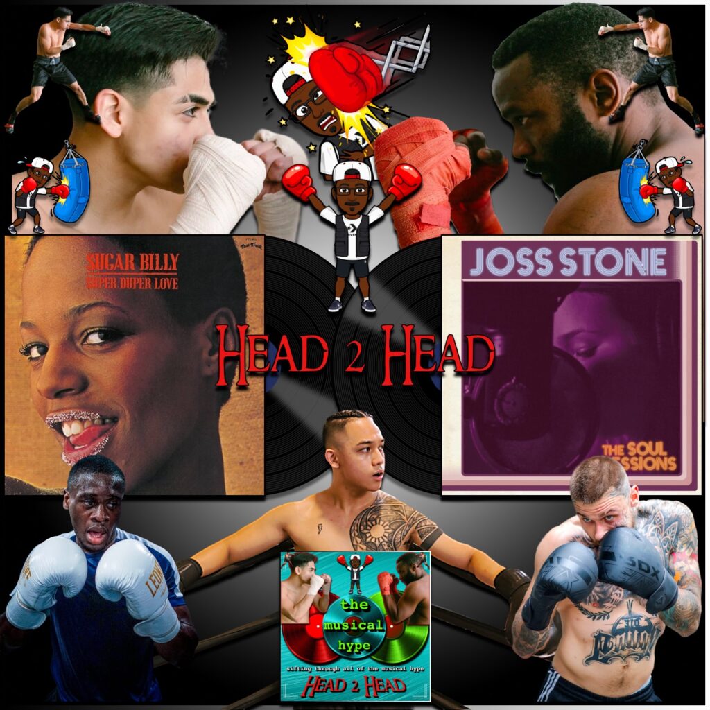 Sugar Billy vs. Joss Stone: Head 2 Head No. 30 (2024) [📷: Brent Faulkner / The Musical Hype; Mainstream, Virgin; Hernán Toro, Los Muertos Crew, RDNE Stock project, Thomas Ronveaux from Pexels]