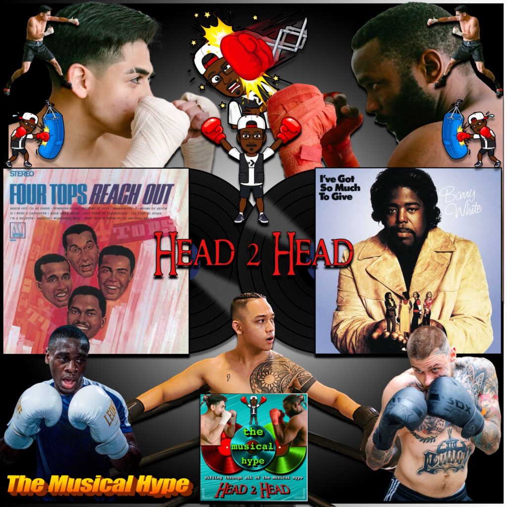 Four Tops vs. Barry White: Head 2 Head No. 40 (2024) [📷: Brent Faulkner / The Musical Hype; Motown, UMG Recordings, Inc.; Hernán Toro, Los Muertos Crew, RDNE Stock project, Thomas Ronveaux from Pexels]