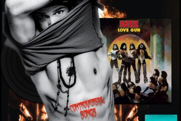 Kiss, Christine Sixteen: Controversial Songs No. 13 (2025) [📷: Brent Faulkner / The Musical Hype; Kiss Catalog, Ltd. / The Island Def Jam Music Group; Tazz Vaughn via Pexels; Elena Arboleda Salas, nikolaytaman90, Tumisu from Pixabay; christian buehner on Unsplash]