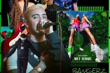 Sofi Tukker, Wet Tennis: Bangerz N Bopz 🔥 No. 27 (2025) [📷: Brent Faulkner / The Musical Hype; SOFI TUKKER, LLC; Bigshow Lamar Campton, Daniel Duarte, Eduardo López from Pexels; AcatXIo, djexpectations, OpenClipart-Vectors, Thai Zeo from Pixabay]