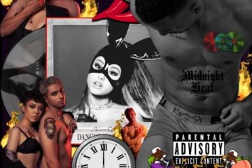 Ariana Grande, Into You: Midnight Heat 🕛 🔥 No. 76 (2025) [📷: Brent Faulkner / The Musical Hype; Republic / UMG Recordings, Inc.; Francesco Ungaro, Hasan Muneer, Natan, Tazz Vaughn from Pexels; AcatXlo, Aristal Branson, Clker-Free-Vector-Images from Pixabay]