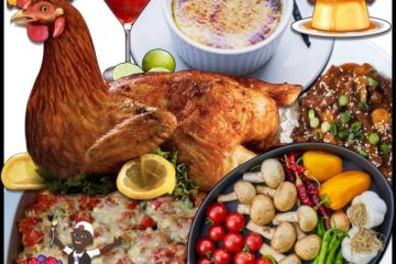 A Random Mix of 15 Food, Drink & Hunger Songs (2025) [📷: Brent Faulkner / The Musical Hype; AcatXIo, cindy, Engin Akyurt, freestocks-photos, Hans, kan chansathya, https://pixabay.com/photos/poultry-food-new-nature-chicken-3297369 from Pixabay]