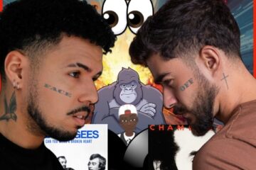 Bee Gees vs. Tiny Tim: Face Off No. 2 (2026) [📷: Brent Faulkner / The Musical Hype; Capitol, Street of Dreams; fotografoedsonj ed, Marlon Schmeiski from Pexels; Clker-Free-Vector-Images, Gordon Johnson from Pixabay]
