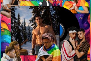 chiseledMen, Shirtless in the Snow: Beaming with Pride No. 7 (2026) [📷: Brent Faulkner/ The Musical Hype; chiseledMen; Cristyan Bohn, Ketut Subiyanto, Luis Morales Torres, SHVETS production, Uriel Mont from Pexels; Clker-Free-Vector-Images, Gordon Johnson, Wolfgang Eckert from Pixabay]
