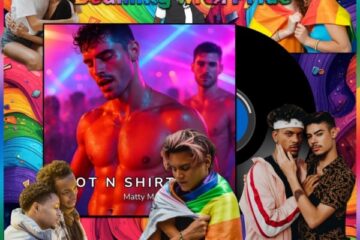 Matty M., Hot N Shirtless: Beaming with Pride No. 6 (2026) [📷: Brent Faulkner/ The Musical Hype; Matty M.; Cristyan Bohn, Ketut Subiyanto, Luis Morales Torres, SHVETS production, Uriel Mont from Pexels; Clker-Free-Vector-Images, Gordon Johnson, Wolfgang Eckert from Pixabay]