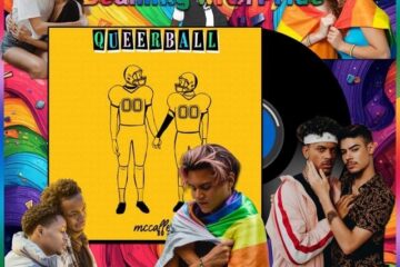 McCafferty, Queerball: Beaming with Pride No. 40 (2026) [📷: Brent Faulkner/ The Musical Hype; Queerball; Cristyan Bohn, Ketut Subiyanto, Luis Morales Torres, SHVETS production, Uriel Mont from Pexels; Clker-Free-Vector-Images, Gordon Johnson, Wolfgang Eckert from Pixabay]